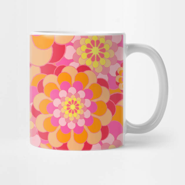 Orange & Pink Floral Design by FloralPatterns